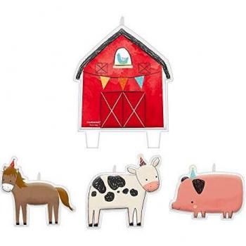 amscan 11011860 Barnyard - Juego de velas