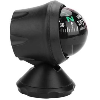 BR¨²jula para Barco Vebstlife, BR¨²jula de navegaci¨®n, Succi¨®n para salpicadero, BR¨²jula electr¨®nica de Visi¨®n Nocturna Ajustable para veh¨ªculo Barco