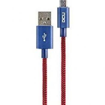 Connexion USB A-Micro USB Nylon Granate 2m