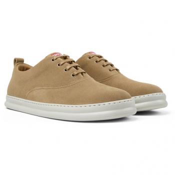 Camper Runner Four - Men's Brown Leather Sneakers with Laces, Size 46/12