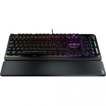 ROCCAT Pyro - Teclado mecánico para juegos, iluminación RGB, disposición AZERTY Francés, conexión USB, color negro