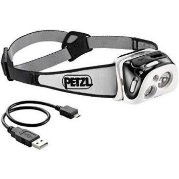 PETZL PT-E92HNE - Linterna Frontal Recargable REACTIK Negro 220 lumens