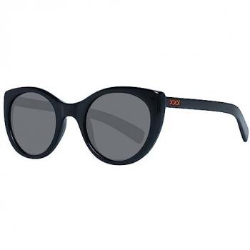 Zegna Couture Unisex Polarized Round Sunglasses - Model ZC0009, Black, One Size