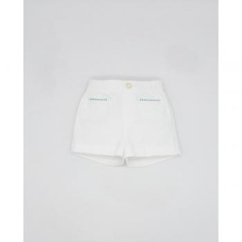 Bermuda de niño de algodón en color blanco