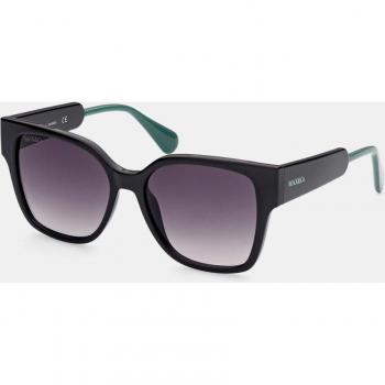 Max & Co Oversized Square Sunglasses in Black with Smoky Grey Lens, Size 55 MM