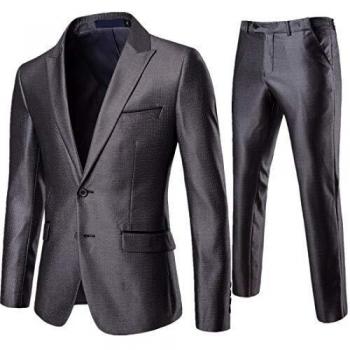AOWOFS - Traje - para Hombre Grau 009 S