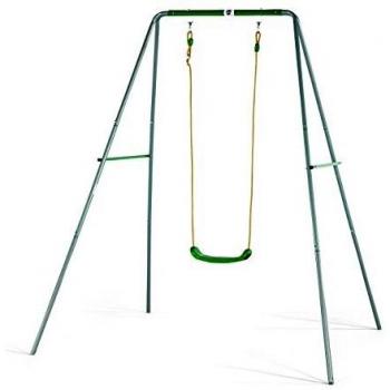 Columpio de metal individual color turquesa