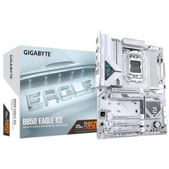 Placa Base Gigabyte B850 EAGLE ICE AM5 ATX - Soporte para Procesadores AMD Ryzen 9000, VRM Digital 8+2+2 Fases, hasta 8200 MHz DDR5 (O.C),