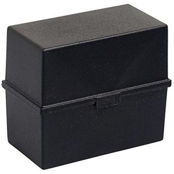 Exacompta A5 - Caja archivadora de tarjetas, color negro
