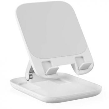Soporte Plegable para Teléfono y Tableta Baseus Seashell - Blanco, Altura Ajustable y Estable