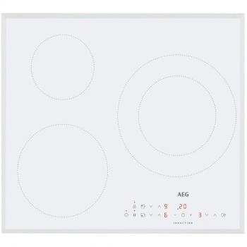 AEG IKB63300FW Placa de Inducción 3 Zonas Función Puente Biselada Blanco