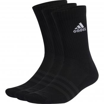adidas Cushioned Crew Sports Socks 3-Pack - Black/White, Unisex, Size 49-51