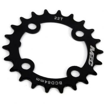 MSC Bikes MSC Steel 4Brazos 64 mm 22D - Plato de ciclismo, color negro