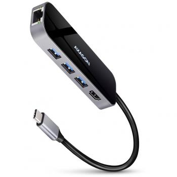 AXAGON HMC-6GL 6-in-1 USB 3.2 Gen 1 Hub with 3x USB-A Ports, HDMI 4K/30Hz, RJ-45 GLAN, PD 100W and 20