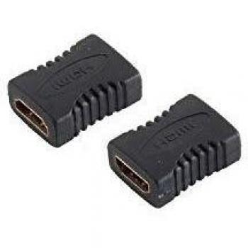 Adaptador HDMI hembra a hembra con contactos chapados en oro, 4K compatible