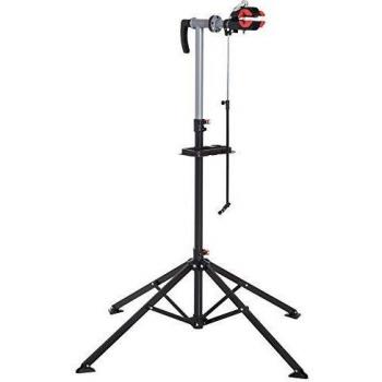 HOMCOM Bicicletas Soporte de Pie 109-180cm Reparacion Bicicletas con Bandeja Herramientas Bici