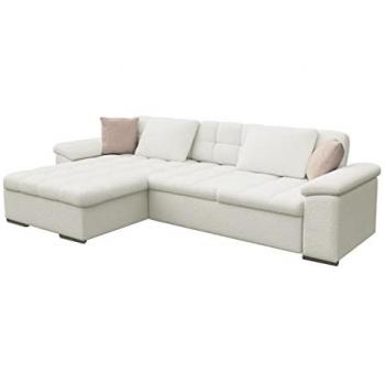 Sofá rinconero Comfivo 181, con función de descanso y caja de ropa de cama, 280x160x76cm