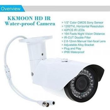KKmoon TP-W225BK CCTV Cámara Seguridad de Vigilancia