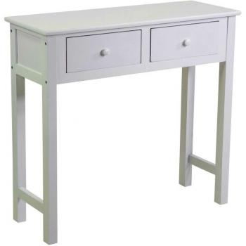 Mueble Consola Eleonora Blanco 2 Cajones 80x30x74 cm