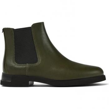 Camper Iman Green Smooth Leather Ankle Boots for Women - Size 36