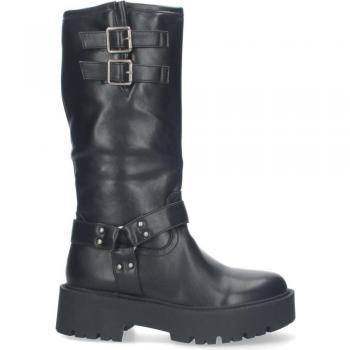 Botas estilo motero biker para mujer color negro YY-80