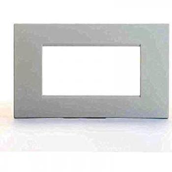 Placa BTicino Livinglight Air 4 Módulos Blanco Puro Metálica LNC4804BN