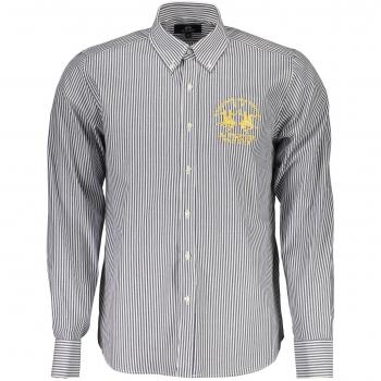 La Martina Blue Cotton Shirt - L, Casual Shirts, Male, Multicolor, Size: L, Regular Fit, Long Sleeves