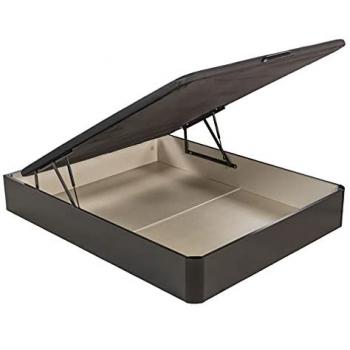 Canapé Abatible Gran Capacidad 160x190, Tapa 3D, Color Negro, Montaje en Domicilio y Retirada Usado Incluido, Esquinas Redondeadas en Madera, Alta Durabilidad
