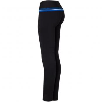 Naffta Active - Pantalón recto para mujer, color negro / azul fluor, talla M