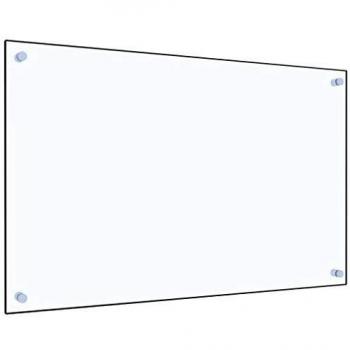 vidaXL Protector contra Salpicaduras Cocina Vidrio Templado 80x50cm Protección Herramientas Accesorios Protección Grasa al Cocinar Fiable Práctico