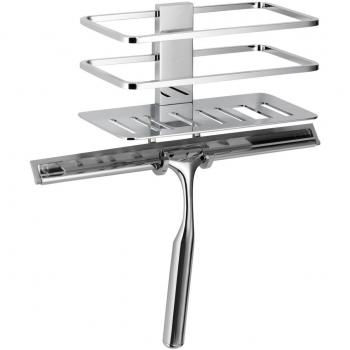 Giese 30762 - 02 Piano cesta con ganchos y ducha, cromo
