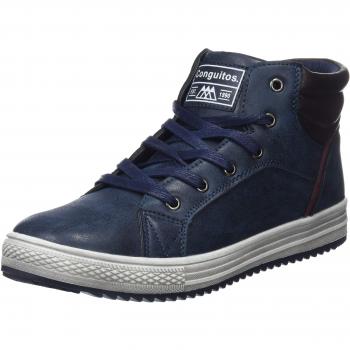 Conguitos Bota con Cremallera, Botas Slouch para Niños, Azul