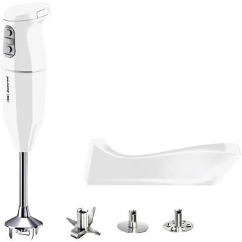 Batidora de mano inalámbrica ESGE-Zauberstab 200 W, batería de iones de litio (2500 mAh), hasta 13.000 rpm, profundidad de inmersión de 23 cm, color blanco