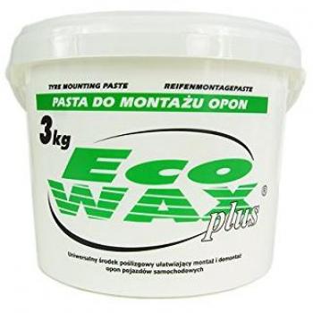Pasta de Montaje para Neumáticos Eco Wax, Cubo de 3 kg - Color Blanco, Alta Lubricidad Polivalente para Taller Automotriz