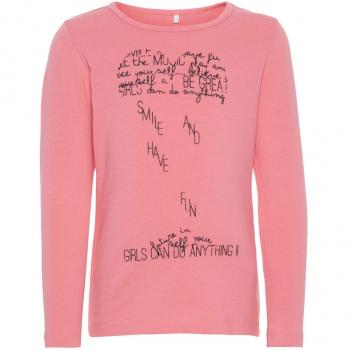 NAME IT Camiseta Manga Larga NIÑA OLETTINE - 110, Bubblegum