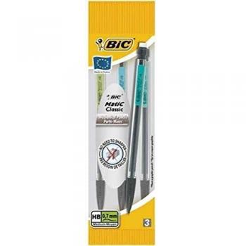 BIC Matic Original - Bolsa de 3 portaminas con mina HB de 0.7 mm, colores varios