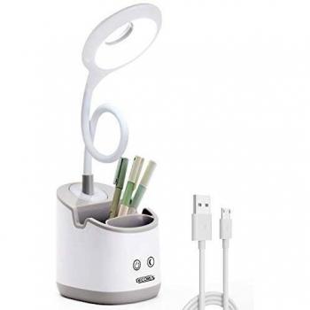 Lámpara de Escritorio LED con Luz Nocturna Lámpara de Mesa recargable USB para Niños Lámpara de Lectura Regulable para Computadora de Estudio Que Cuida los Ojos