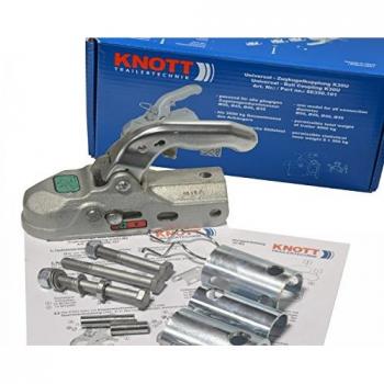 FKAnhängerteile 1 acoplamiento de bola Knott K30U universal, 3000 kg, diámetro de 35, 40, 45 y 50 mm, orificio de 12,5 mm.