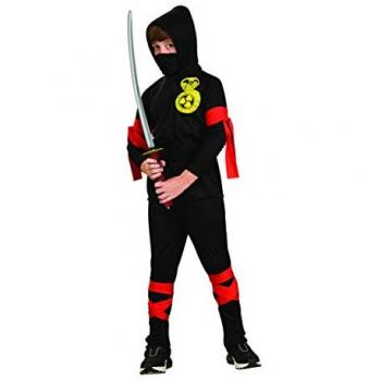 Disfraz de Ninja Negro Infantil Talla 8-10 Años