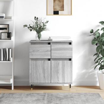 Aparador de madera contrachapada gris Sonoma 60x35x70 cm - Mueble de Almacenaje de Salón, Buffet para salón, Armario Auxiliar, Armario de Almacenamiento