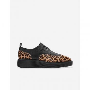 Cole Haan - Zapatos de cordones de mujer con plataforma animal print Originalgrand