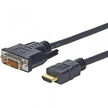 Cable de vídeo Microconnect HDMI a DVI-D de 1 metro, conector HDMI tipo A estándar a DVI-D, color negro
