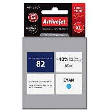 Recarga de Tinta Cian Activejet AH-82CR Compatible con HP No. 82C