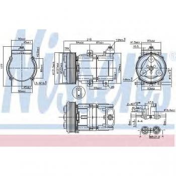 Compresor de aire acondicionado NISSENS 890081