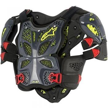 Protector De Pecho Mx Alpinestars A10 Anthracite-Negro-Rojo