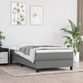 Cama solar sin colchón gris oscuro 100x200 cm Tela Estructura de cama sin colchón tela gris oscuro 90x200 cm vidaXL