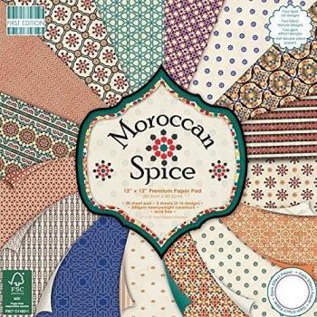 First Edition Trimcraft Hojas de Papel Decorativas de Primera Calidad, 30,48 x 30,48 cm, Modelo Moroccan Spice