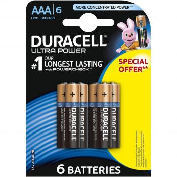 Duracell AAA ULTRA AL - Pack de 4 + 2 pilas alcalinas AAA Ultra Al