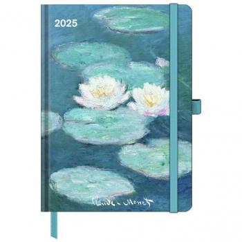 Agenda 2025 Claude Monet Art Diary 16x22 semana vista teNeues azul multilingüe