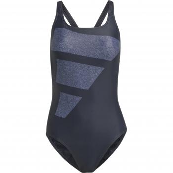 Bañador Adidas Big Bars Graphic Negro Azul Marino Mujer - Talla 32